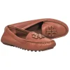 Tory Burch - Tan Tumbled Leather Loafers w/ Toe Logo Sz 6