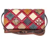 Tory Burch - Tan w/ Multicolor Patchwork "McGraw" Leather Wallet Crossbody