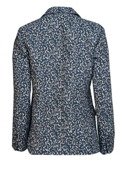 Tory Burch - Teal, Blue, & White Confetti Jacquard Blazer Sz 4