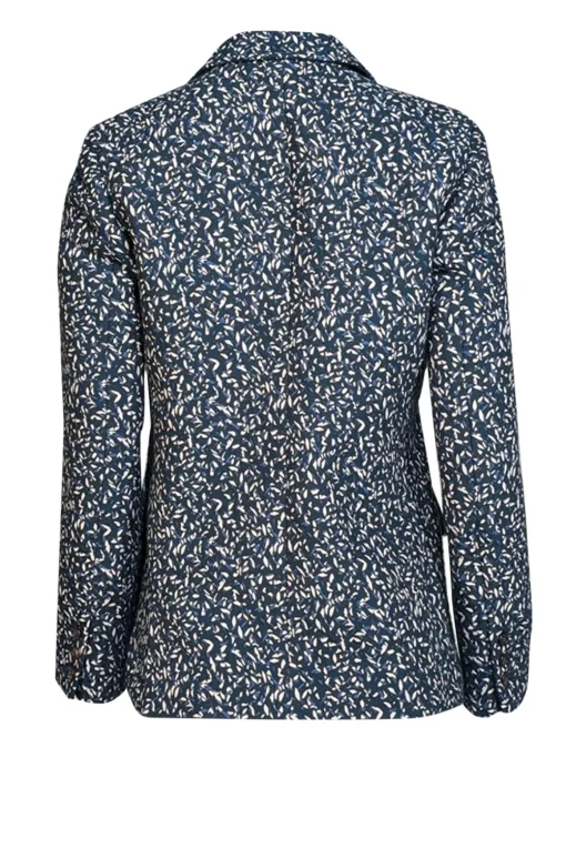 Tory Burch - Teal, Blue, & White Confetti Jacquard Blazer Sz 4
