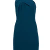 Tory Burch - Turquoise One Shoulder Sheath Dress Sz 10