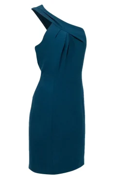 Tory Burch - Turquoise One Shoulder Sheath Dress Sz 10