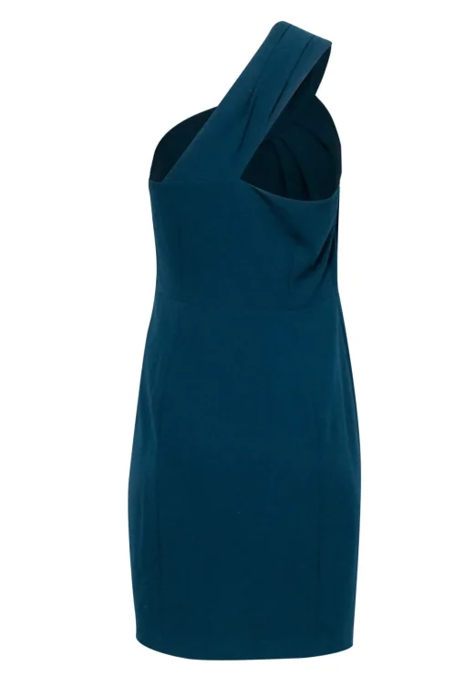Tory Burch - Turquoise One Shoulder Sheath Dress Sz 10