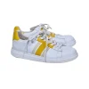 Tory Burch - White & Yellow Leather Sneakers Sz 8.5
