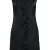 Tracy Reese - Black Embroidered Sleeveless Shift Dress Sz 0