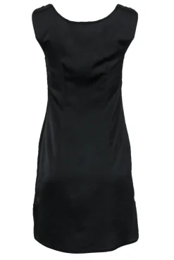 Tracy Reese - Black Embroidered Sleeveless Shift Dress Sz 0