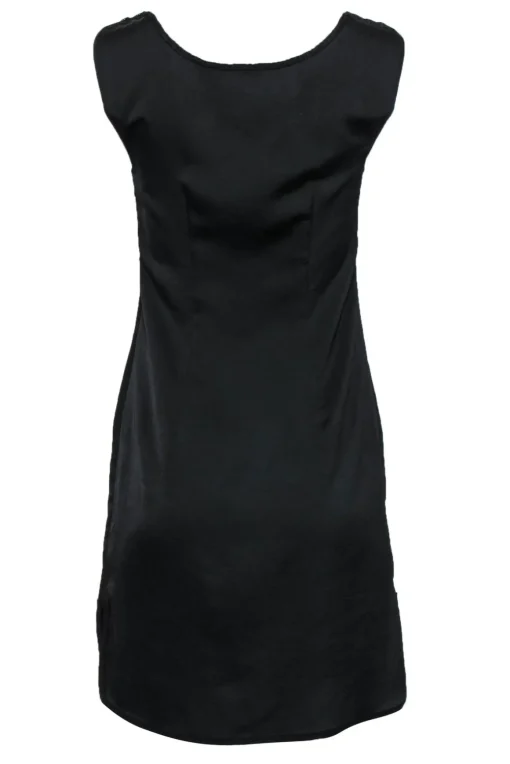 Tracy Reese - Black Embroidered Sleeveless Shift Dress Sz 0