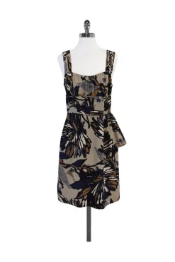 Trina Turk - Abstract Print Silk Sleeveless Dress Sz 8
