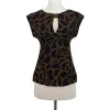 Trina Turk - Black & Brown Silk Blouse Sz P