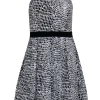 Trina Turk - Black & White Spotted Woven Cotton A-Line Dress Sz 2