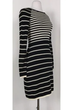 Trina Turk - Black & White Wool Striped Dress Sz P