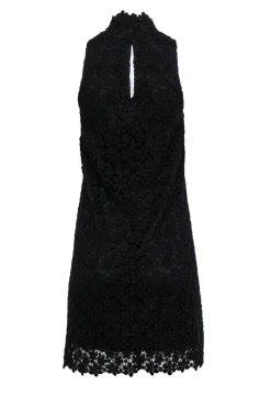 Trina Turk - Black Floral Lace Sleeveless Shift Dress Sz 4
