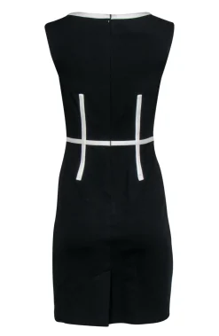Trina Turk - Black Sheath Dress w/ White Piping Sz 2