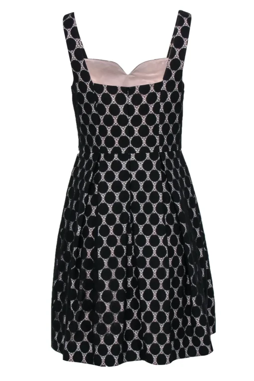Trina Turk - Black Sleeveless Circle Overlay A-Line Dress Sz M