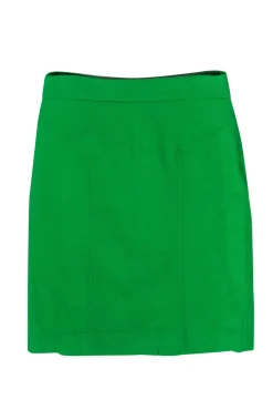 Trina Turk - Bright Green Textured Pencil Skirt Sz 2