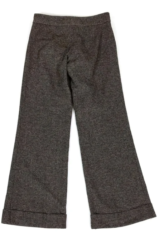 Trina Turk - Brown Tweed Wide Leg Trousers Sz 2