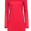 Trina Turk - Coral Long Sleeve Shift Dress w/ Zippered Cuffs Sz 4