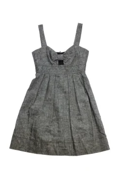 Trina Turk - Grey Linen Blend Sleeveless Dress Sz 0