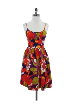 Trina Turk - Multicolor Floral Cotton Skater Dress Sz 2