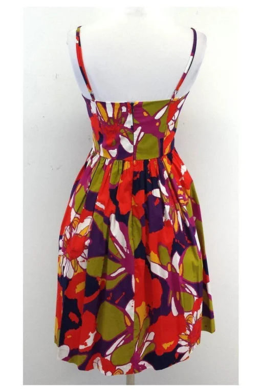 Trina Turk - Multicolor Floral Cotton Skater Dress Sz 2