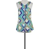 Trina Turk - Multicolor Geo Print Silk Top Sz 4