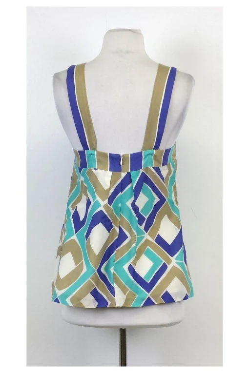 Trina Turk - Multicolor Geo Print Silk Top Sz 4
