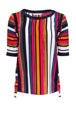 Trina Turk - Multicolor Striped Silk Top Sz P