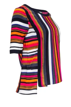 Trina Turk - Multicolor Striped Silk Top Sz P