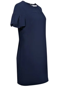 Trina Turk - Navy Petal Sleeve Shift Dress Sz 8