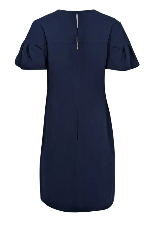 Trina Turk - Navy Petal Sleeve Shift Dress Sz 8