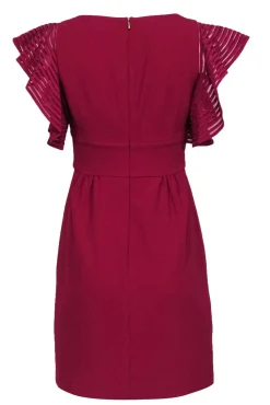 Trina Turk - Raspberry Pink Flutter Sleeve Fit & Flare Dress Sz 2