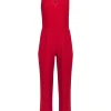 Trina Turk - Red Sleeveless Key Hole Front Wide Leg Jumpsuit Sz 4