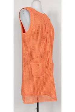 Trina Turk - Sherbet Orange Eyelet Shift Sz 14