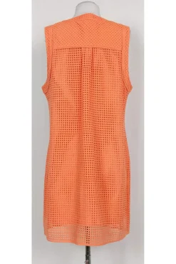 Trina Turk - Sherbet Orange Eyelet Shift Sz 14