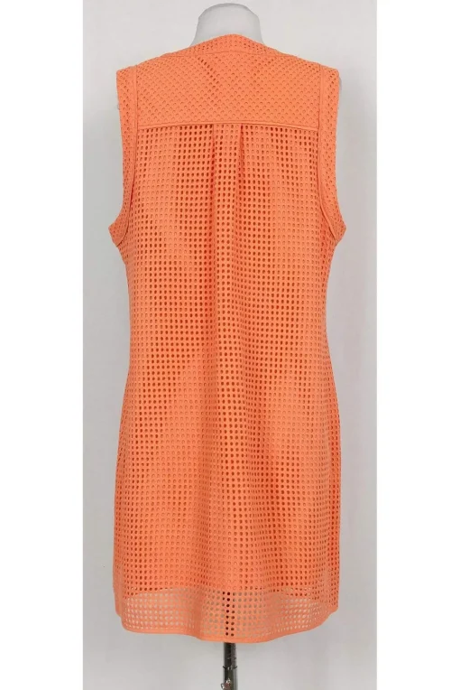 Trina Turk - Sherbet Orange Eyelet Shift Sz 14