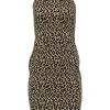 Trina Turk - Tan Leopard Print Sleeveless Midi Dress Sz 0