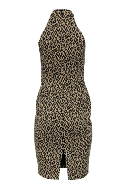 Trina Turk - Tan Leopard Print Sleeveless Midi Dress Sz 0