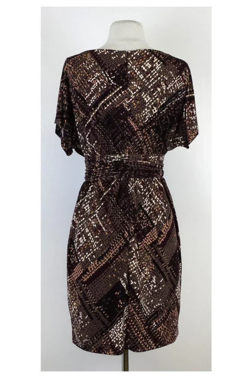 Trina Turk - Wine/Brown Multicolor Dotted Print Dress Sz 2