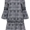 Tuckernuck - Black & White Plaid Drop Waist Shift Dress Sz S