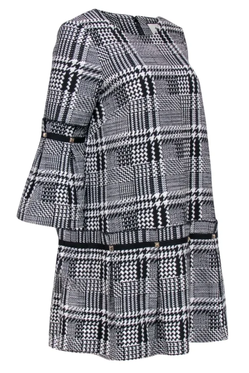 Tuckernuck - Black & White Plaid Drop Waist Shift Dress Sz S