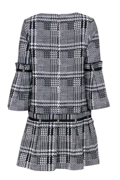 Tuckernuck - Black & White Plaid Drop Waist Shift Dress Sz S