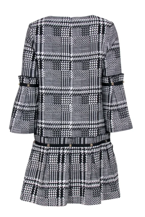 Tuckernuck - Black & White Plaid Drop Waist Shift Dress Sz S