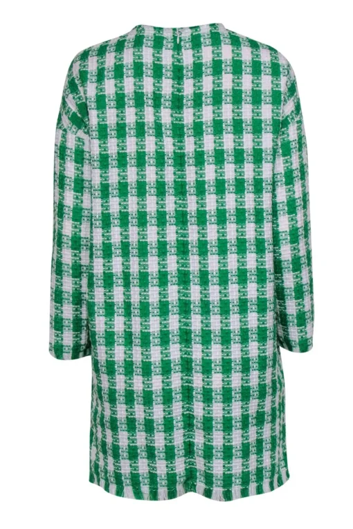 Tuckernuck - Green & White Checkered Tweed Mini Dress Sz M