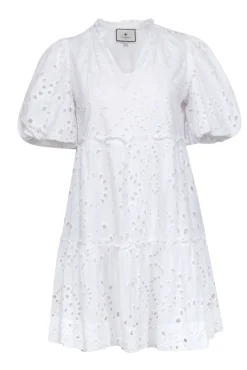 Tuckernuck - White Cotton Eyelet Lace Babydoll Dress Sz S