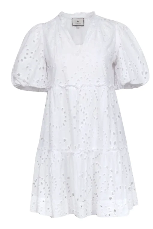 Tuckernuck - White Cotton Eyelet Lace Babydoll Dress Sz S