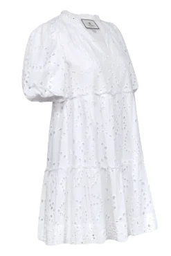 Tuckernuck - White Cotton Eyelet Lace Babydoll Dress Sz S