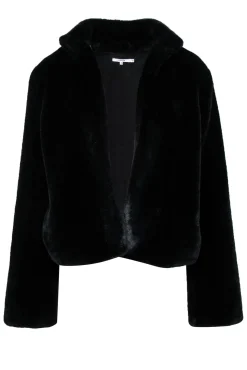 Tularosa - Black Faux Fur Open Coat Sz XS