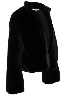 Tularosa - Black Faux Fur Open Coat Sz XS