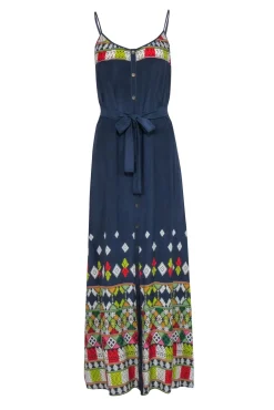 Twelfth Street by Cynthia Vincent - Navy Sleeveless Maxi Dress Sz S