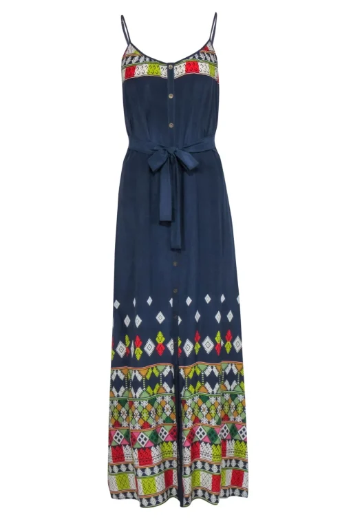 Twelfth Street by Cynthia Vincent - Navy Sleeveless Maxi Dress Sz S